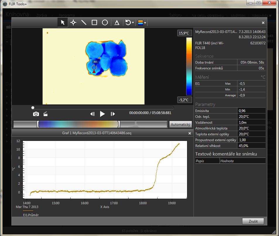 Funkce radiometrického videa u termokamer FLIR TOOLS+